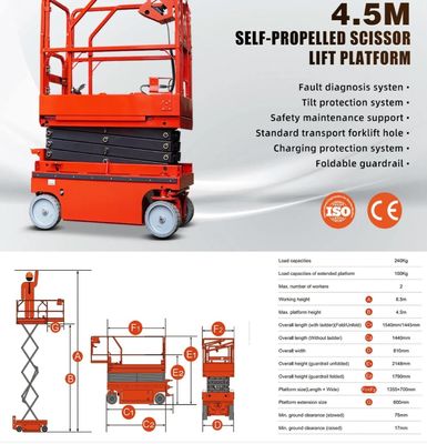 Piattaforma di lavoro OEM 1T - 5T per scalpelli elettrici a carico